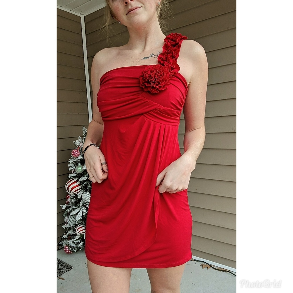 Red cocktail dress